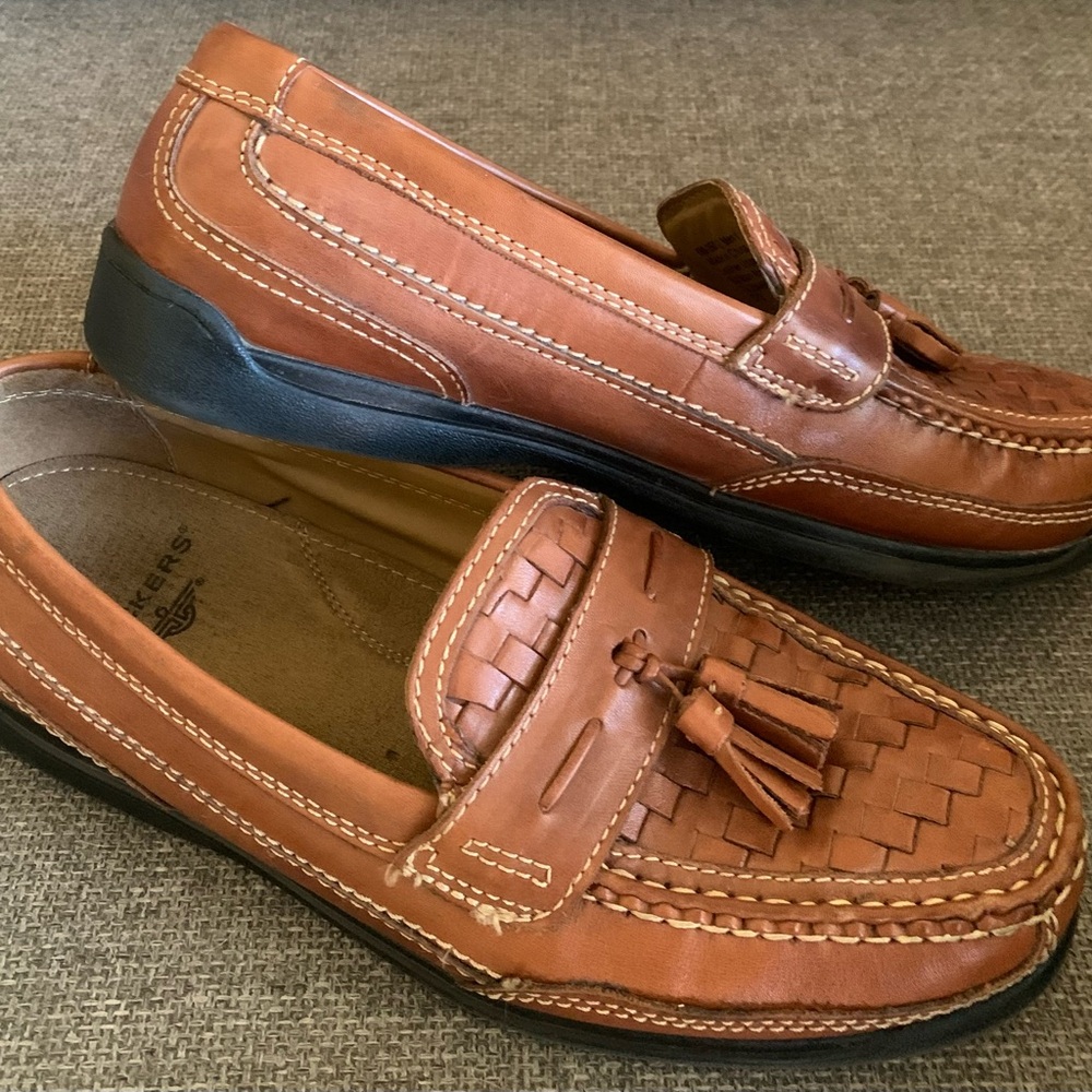 Men’s Dockers Brown Tassel Slip-On Loafers Shoes Size 9.5